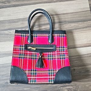 Large Plaid Crossbody -Satchel